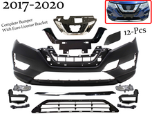 Load image into Gallery viewer, 2017 2018 2019 2020 Nissan Rogue Front Bumper Cover Chrome Fog Lamp Lower Grille Euro Style - Texas-e-parts