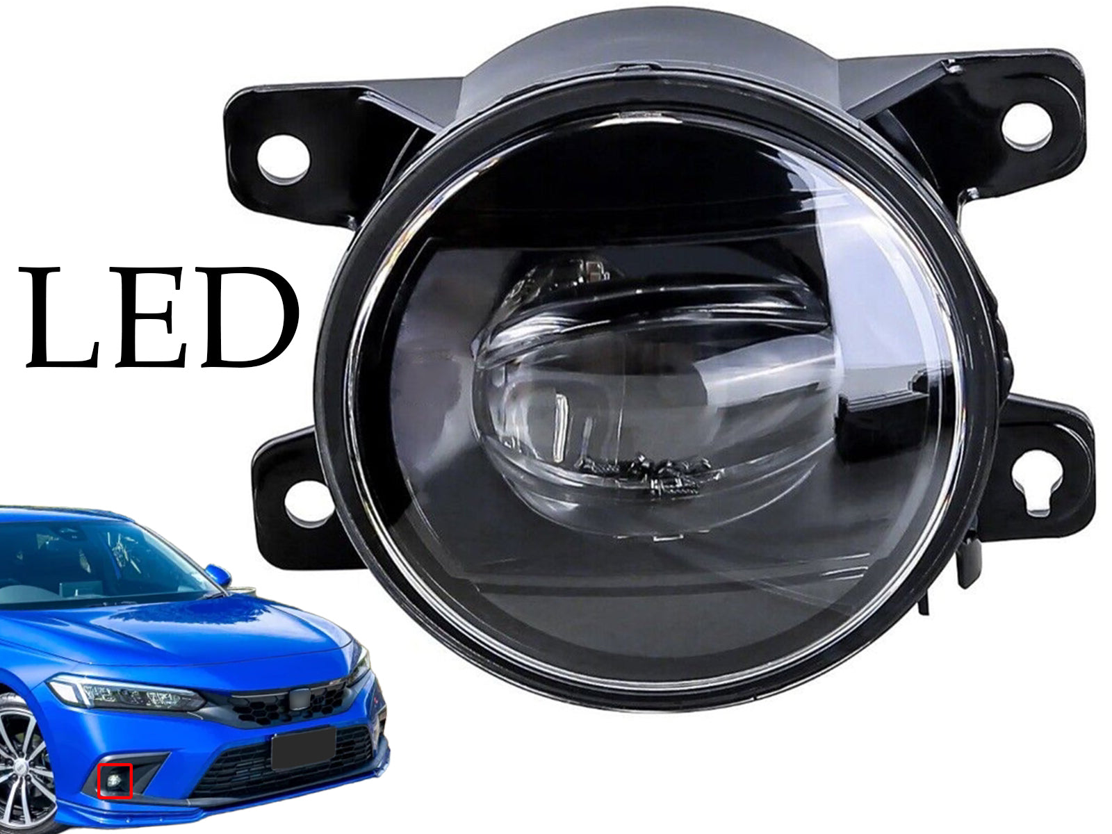 2022 2023 2024 Honda Civic Front Bumper Fog Light Lamp LED Right