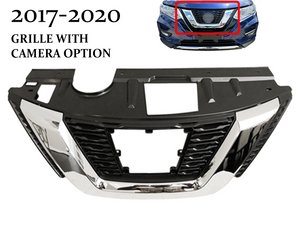 2017 2018 2019 2020 Nissan Rogue Front Bumper Upper Grille With Camera Option - Texas-e-parts