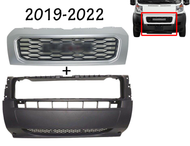 2019-2022 Ram ProMaster 1500 2500 3500 Front Bumper Center Middle Cover With Upper Grille Silver - Texas-e-parts