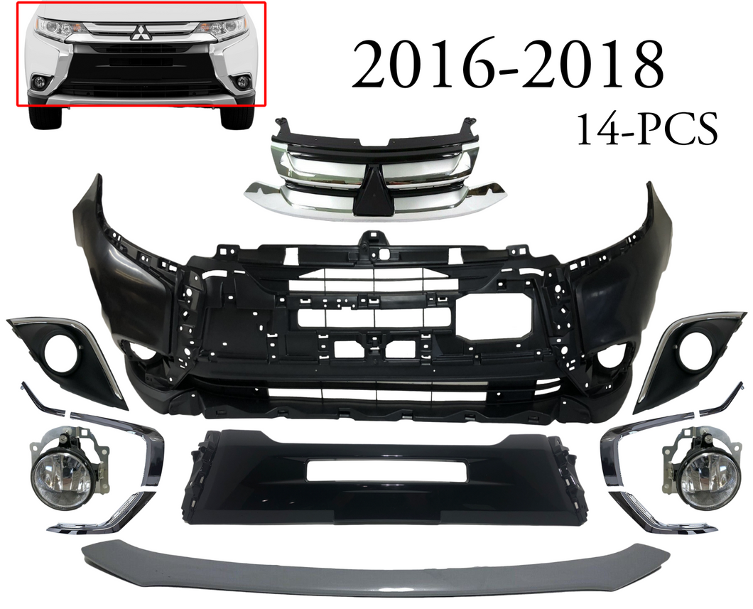 2016 2017 2018 Mitsubishi Outlander Front Bumper Cover Center