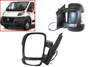 2014 2015 2016 2017 2018 2019 2020 2021 2022 2023 2024 Ram Promaster Left Driver Front Door Power Side Rear View Mirror Signal Heated - Texas-e-parts