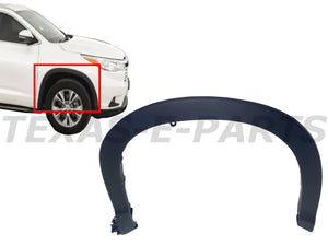 2014 2015 2016 2017 2018 2019 Toyota Highlander Front Fender Flare Molding Trim Right Passenger Side