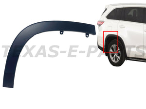 2014 2015 2016 2017 2018 2019 Toyota Highlander Rear Wheel Flare Opening Molding Trim Right Passenger Side - Texas-e-parts