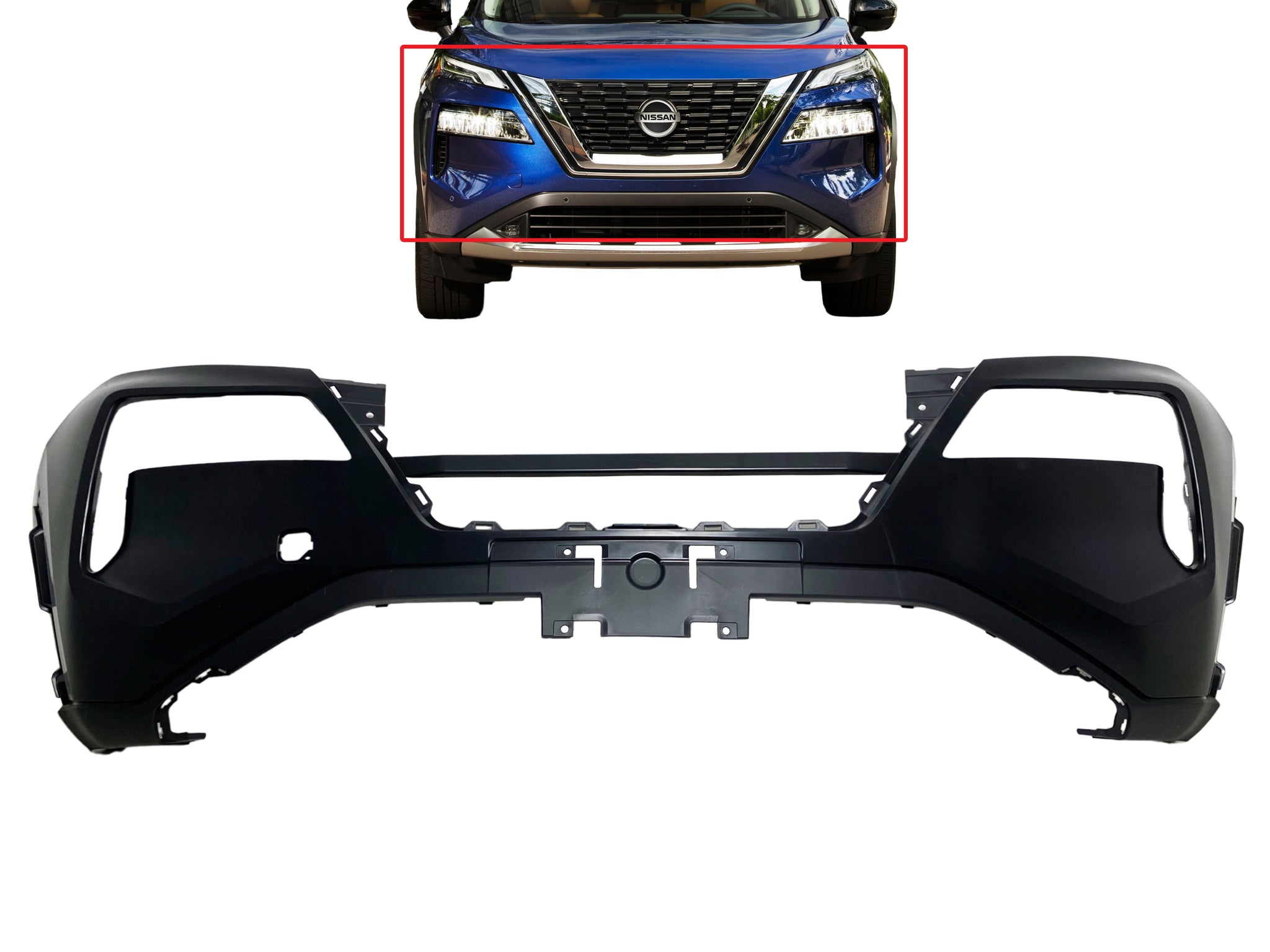 2021 2022 2023 Nissan Rogue Front Bumper Cover – Texas-e-parts