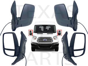 2015 2016 2017 2018 2019 2020 2021 2022 2023 2024 Ford Transit Front Left Right Door Side Rear View Mirror Short Arm Set Driver Passenger